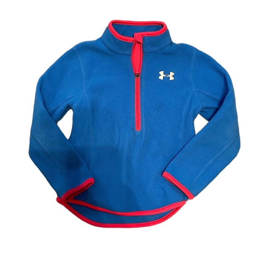 Blue Under Armour Fleece Pullover Kids Size 4 Shirt Top School
